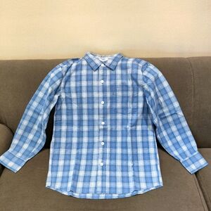 Old Navy Light Blue Checkered Boys' Shirt